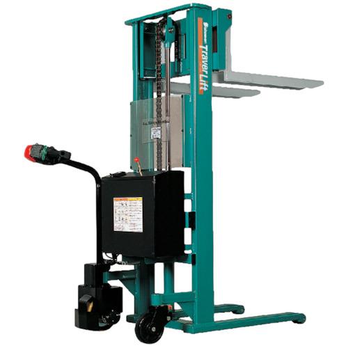ビシャモン フォーク式リフター トラバーリフト(バッテリー上昇走行式) 均等荷重980kg フォーク寸法800×125mm フォーク寸法(スライド外幅)262～ ST98A-WN