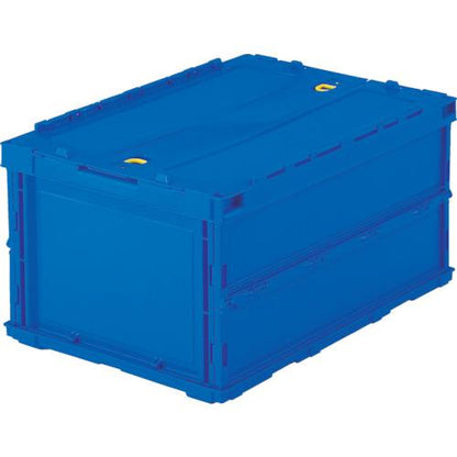 TRUSCO オリコン 薄型折りたたみコンテナ 40L ロックフタ付 ダークブルー ダークブルー TR-C40B DB