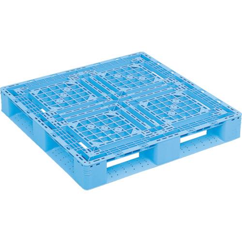サンコー プラスチックパレット 812049 D4ー1010ー2青 SK-D4-1010-2-BL