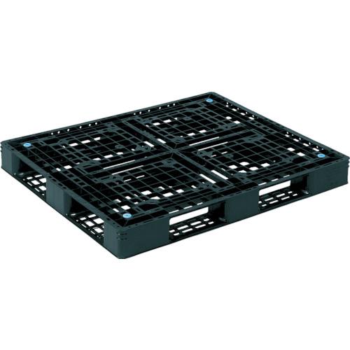 サンコー リサイクルプラスチックパレット 812508 D4ー1012-6 ブラック SK-D4-1012-6-BK