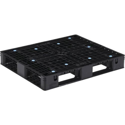 サンコー リサイクルプラスチックパレット 808903 D4-911-3黒 SK-D4-911-3-BK