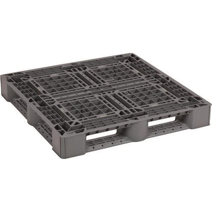 NPC プラスチックパレットSLA-1111 片面四方差し グレー SLA-1111-GY