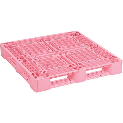 NPC プラスチックパレットSLA-1111 片面四方差し ピンク SLA-1111-P