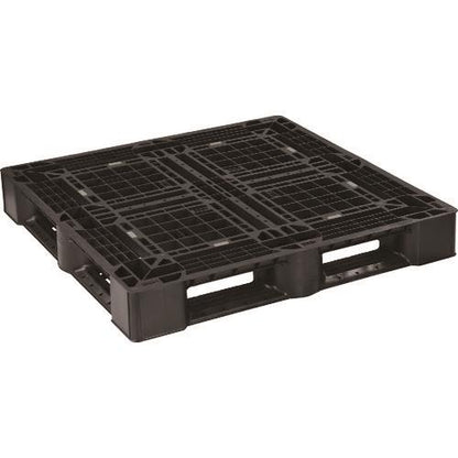 NPC プラスチックパレットSLB-1111RR 片面四方差し 黒 SLB-1111RR-BK
