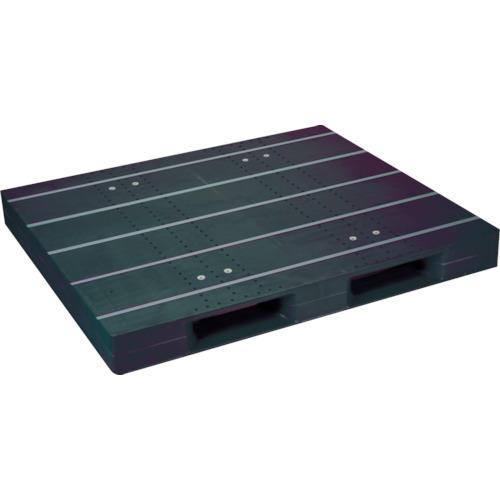 NPC プラスチックパレットZD-1315E-RR 片面二方差し 黒 ZD-1315E-RR-BK