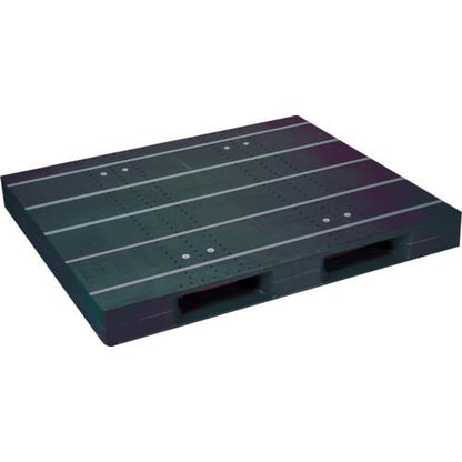NPC プラスチックパレットZD-1315E-RR 片面二方差し 黒 ZD-1315E-RR-BK