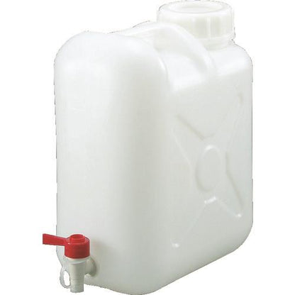TRUSCO ポリタンク(扁平缶) 広口ケミカルコック パッキン付タイプ 20L T0318