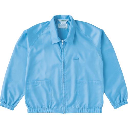 TRUSCO 制電糸グリッド仕様ジャケット(衿付) ブルー L TCLGJ-B-L