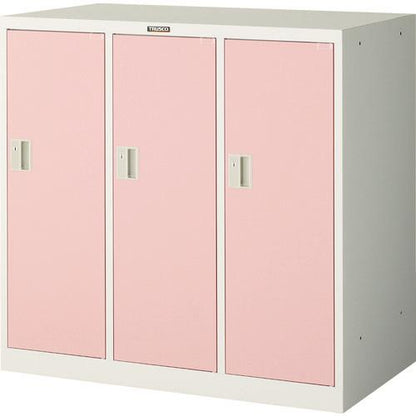 TRUSCO ミニロッカー 3連用 ピンク MLK3-P