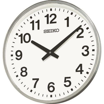 SEIKO クオーツ掛時計 大型屋外防雨型オフィスクロック 直径450×78 金属枠 KH411S