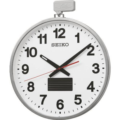 SEIKO ソーラー屋外用大型電波掛時計 527×450×78 金属枠 SF211S