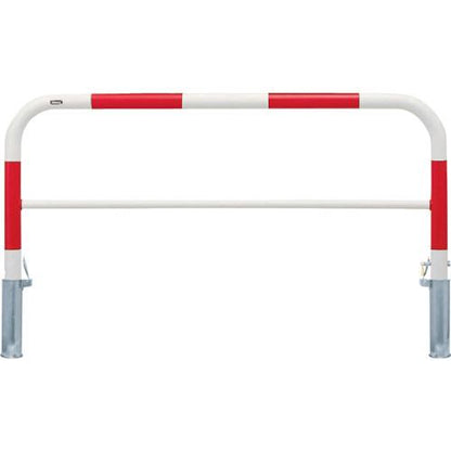 サンポール アーチ 車止め 差込式カギ付(スチール) 赤白 FAH-7SK15-650(RW)