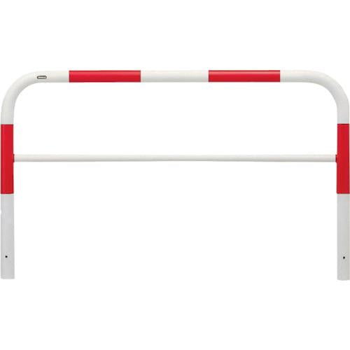 サンポール アーチ 車止め 固定式(スチール) 赤白 FAH-7U15-650(RW)