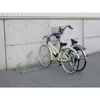 ダイケン 平置き自転車ラック前輪差込式サイクルスタンド 4台収容ピッチ400 CS-M4