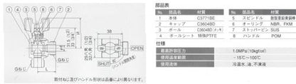AL1型(アングル)ボールバルブ 黄銅製 お買得パック ＜AL1＞
