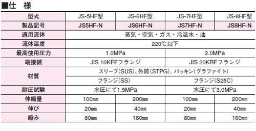 スリーブ形伸縮管継手 ＜JS6HF-N＞