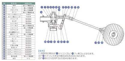 水位調整機能付 複式ボールタップ(ねじ込み式) ＜WA-13-T＞