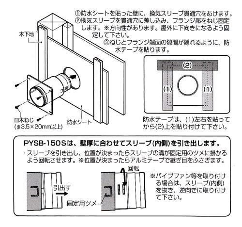 防水換気スリーブ ＜PYSB＞