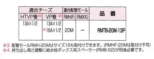 給水栓用チーズボックス(VP・HTVP用) ＜RMTB-20M-1＞