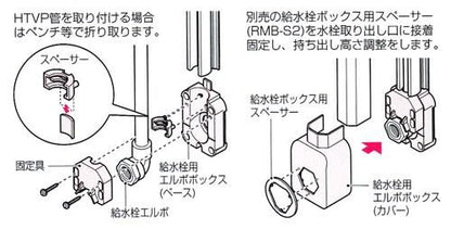 給水栓用エルボボックス(VP・HTVP用)RMEB-20M-13P ＜RMEB-M-P＞