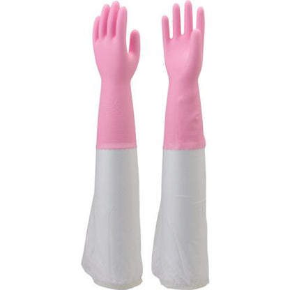 SHOWA 腕カバー付手袋厚手 No140 ピンク Mサイズ NO140-MP
