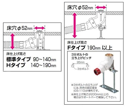 たて型水栓ジョイントT-4 ＜GS4-BNO＞