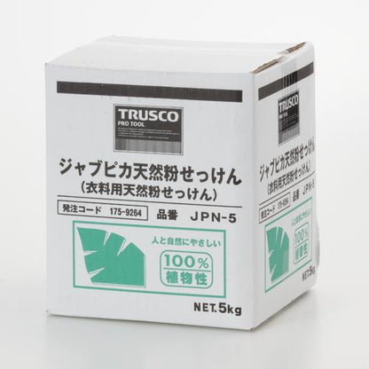 TRUSCO ジャプピカ天然粉せっけん 5kg (1個＝1箱) JPN-5