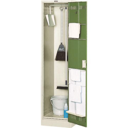 TRUSCO 掃除用具ケース W455XD515XH1790 ゴールドグリーン NCP