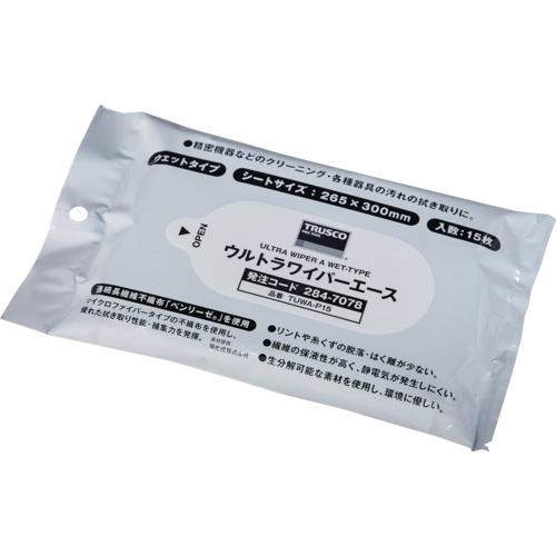 TRUSCO ウルトラワイパーエース ウェットタイプ パウチ15枚入 TUWA-P15