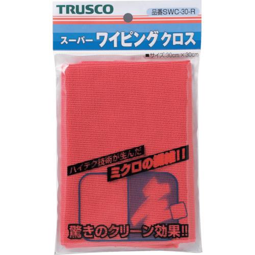 TRUSCO スーパーワイピングクロス 300mmX300mm 赤 SWC-30 R