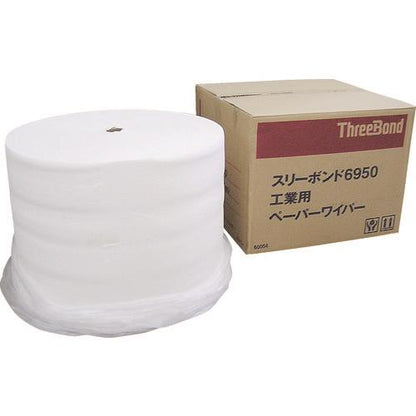 THREEBOND 工業用ペーパーワイパー ロールタイプ 325m(1110カット) ミシン目入り(6950AC) TB6950