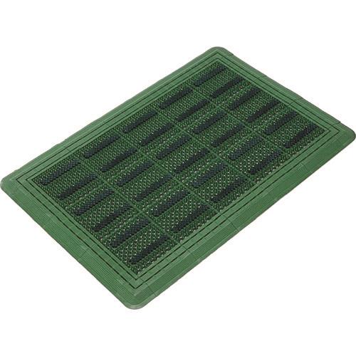 コンドル エバック 屋外用マット ブラシハードマットYL ＃3(縁あり) 450mm×750mm 緑 F-117-3-G