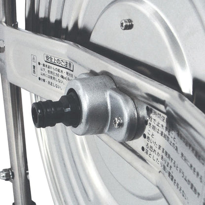 ハタヤ ステンレス(SUS304)ホールリール 40m耐圧ホース レバーノズル付 SLA-40P