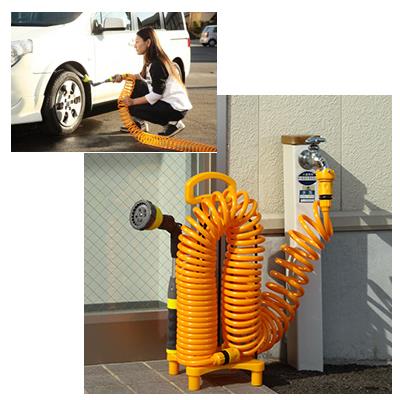 首振コイルホース スタンド付 12m
