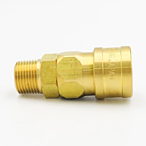 低圧用片路開閉型クイックカップリングSM型(真鍮製) ＜NL＞