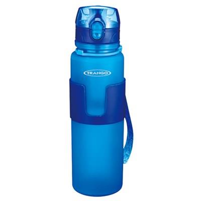 ワンタッチシリコン水筒(ブルー)