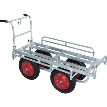 HARAX アルミ製運搬車 愛菜号 13×3Tエアー入タイヤ 積載面1100～1250×420～620mm CH-1334