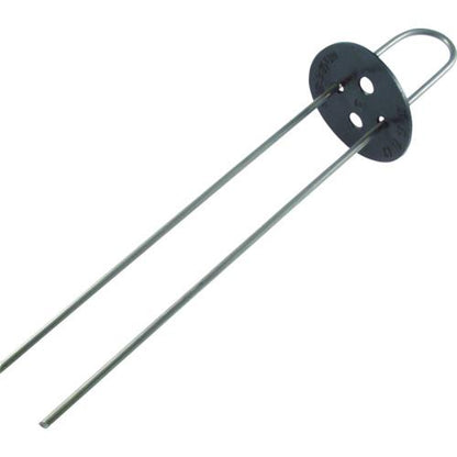 萩原 防草シート用 ヘアピン杭(押え板付) 黒 25cm HPK-25