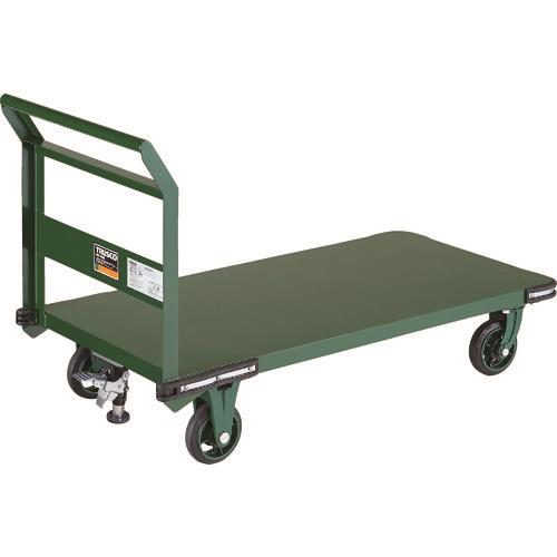 TRUSCO 鋼鉄製運搬車 1200X600 Φ150鋳物車輪 Lストッパー付 OH-2LSS