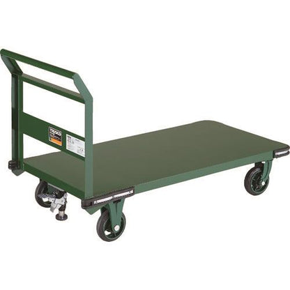 TRUSCO 鋼鉄製運搬車 1200X600 Φ150鋳物車輪 Lストッパー付 OH-2LSS