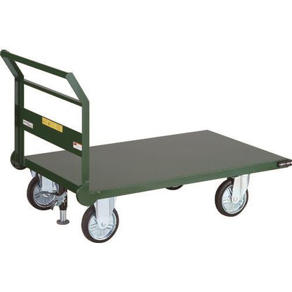 TRUSCO 鋼鉄製運搬車 1200X750 Φ200プレス車 Lストッパー付 SH-1NSS