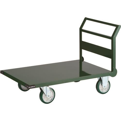 TRUSCO 鋼鉄製運搬車 1200X750 Φ200ウレタン車 緑 SH1NU-GN
