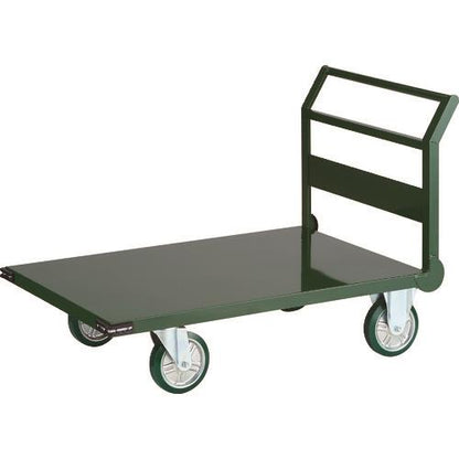 TRUSCO 鋼鉄製運搬車 1200X750 Φ200ウレタン車 緑 SH1NU-GN