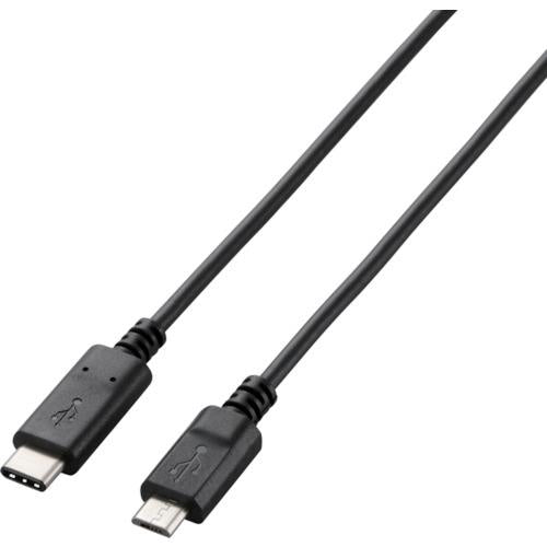 ELECOM USB2.0ケーブル C-microBタイプ 認証品 3A出力 1.0m U2C-CMB10NBK