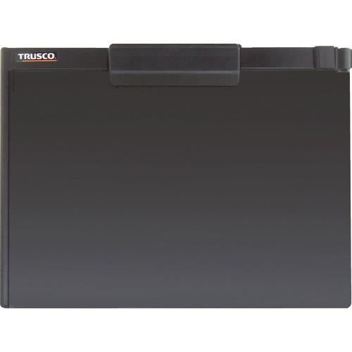 TRUSCO ペンホルダー付クリップボード A4横 黒 TCB-A4S-BK