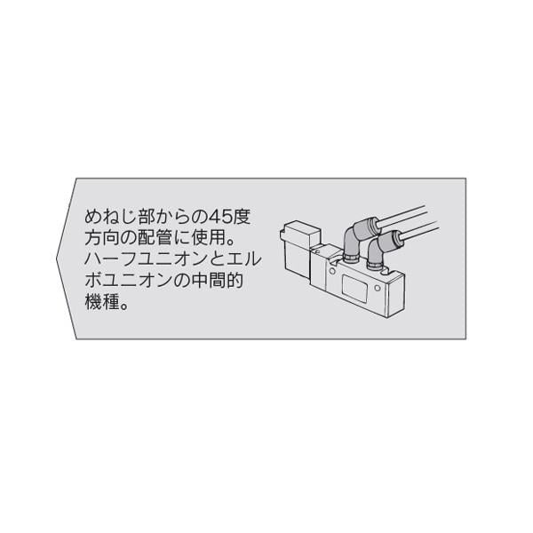 45°エルボユニオン(ガスケットシール) ＜KQ2K-U＞