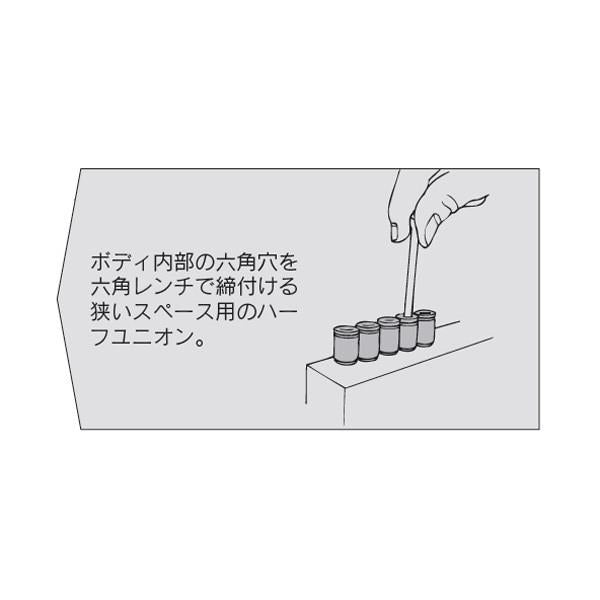 六角穴付ハーフユニオン(ガスケットシール) ＜KQ2S-U＞