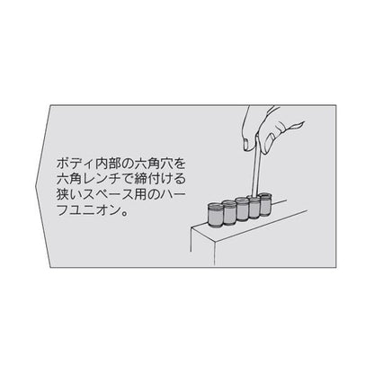 六角穴付ハーフユニオン(ガスケットシール) ＜KQ2S-U＞
