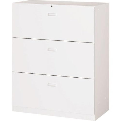 TRUSCO ユニット型壁面書庫 ラテラル3段 H1110 アジャスター付 ホワイト UAW-11B