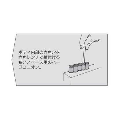 六角穴付ハーフユニオン シール剤付 ＜KQ2S＞